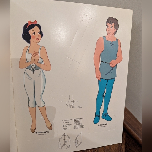 Vintage Disney Snow White Canadian Release Deluxe Paper Dolls Uncut - Picture 4 of 11